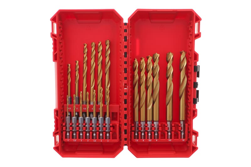 Набор сверл SHOCKWAVE HSS-G TiN Red Hex  Ø2-10 мм 19 ед. MILWAUKEE