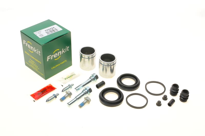 Ремкомплект супорта (переднього) Mitsubishi L200 01-05 (d=43mm) (+2 поршня/направляюча) (Tokico) FRENKIT