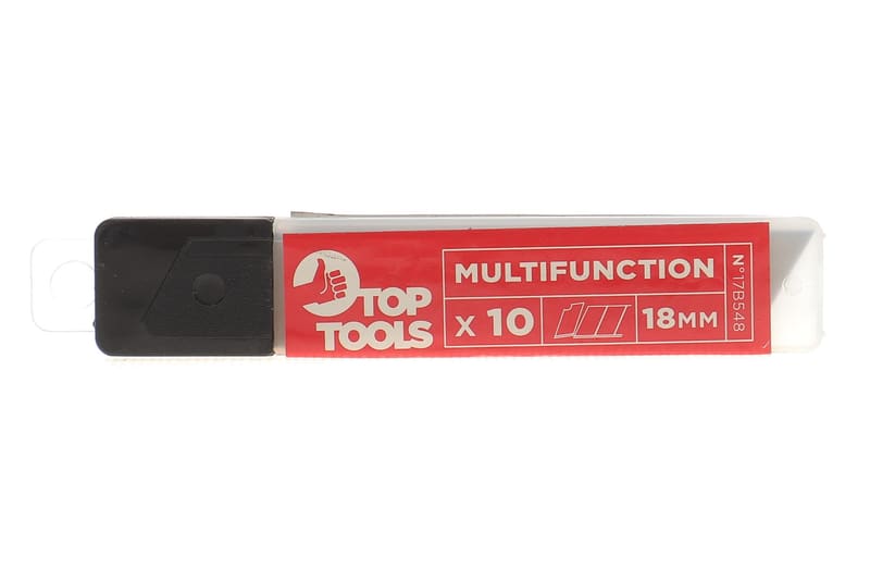 Лезо для ножа канцелярського 18 мм (к-кт 10 шт) (0.056 кг) TOP TOOLS