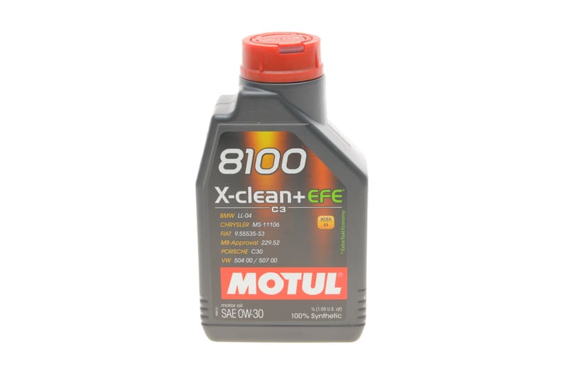 Масло 0W30 8100 X-clean+EFE (1L) (LL-04/VW 504 00/507 00/MB 229.52/Porsche C30) (111657) MOTUL