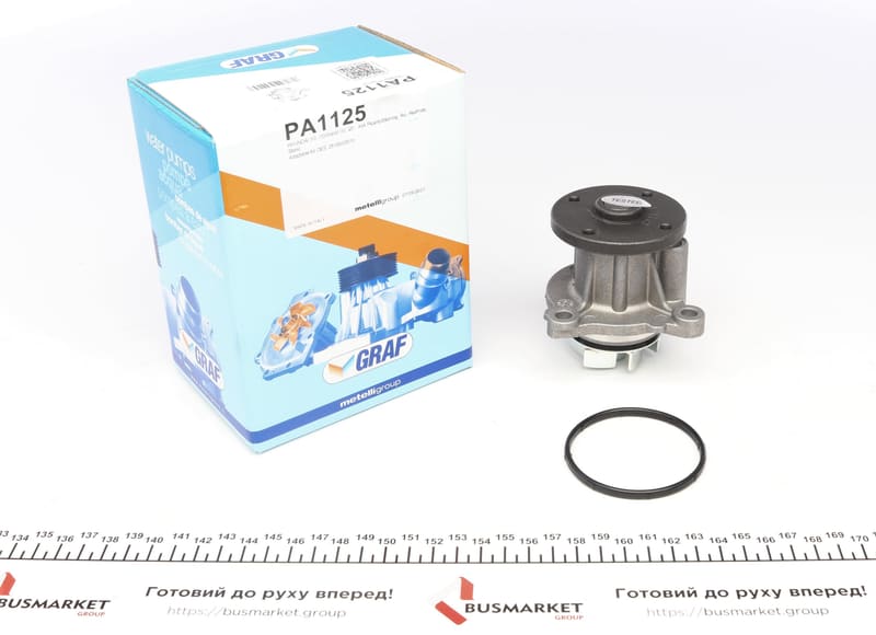 Помпа води Hyundai i10/i20 1.2 08-/Kia Rio 1.2/1.25 11-/Picanto 1.2 11- (R/B) (6 лоп) GRAF