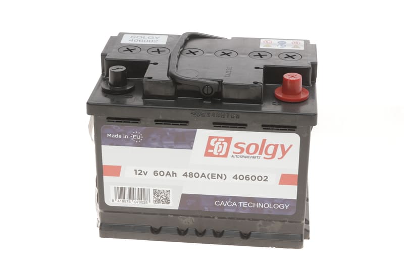 Акумуляторна батарея 60Ah/480A (242x175x190/+R) SOLGY