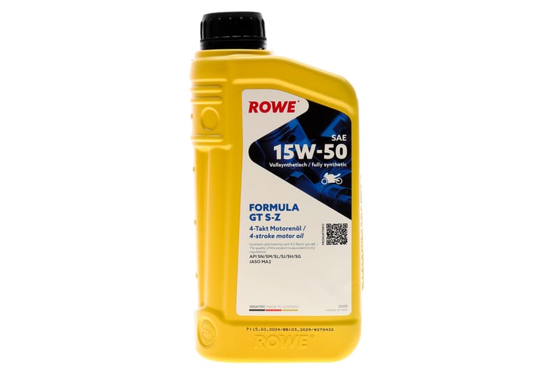 Масло 15W50 S-Z HIGHTEC FORMULA GT 4T (1L) (API SN/SM/SL/SJ/SH/SG - JASO MA2) ROWE