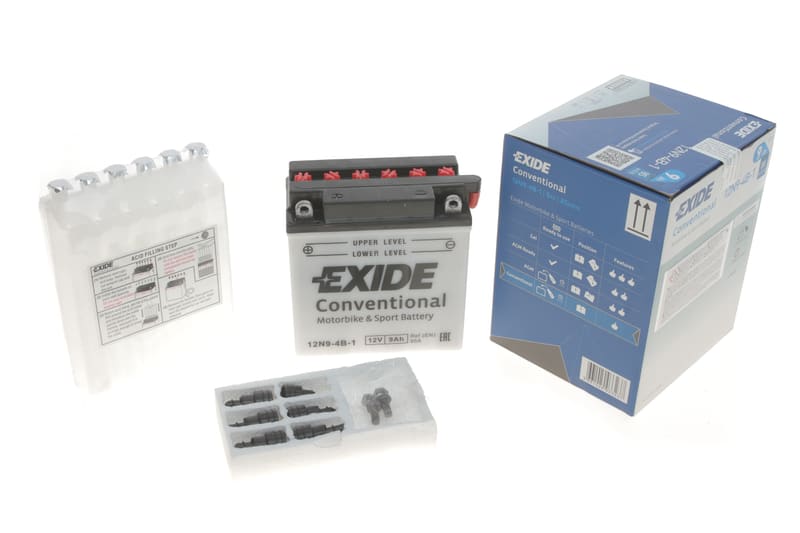 Акумуляторна батарея 9Ah/85A (135х75х139/+L/B0) (мото) (сухозаряджений) EXIDE