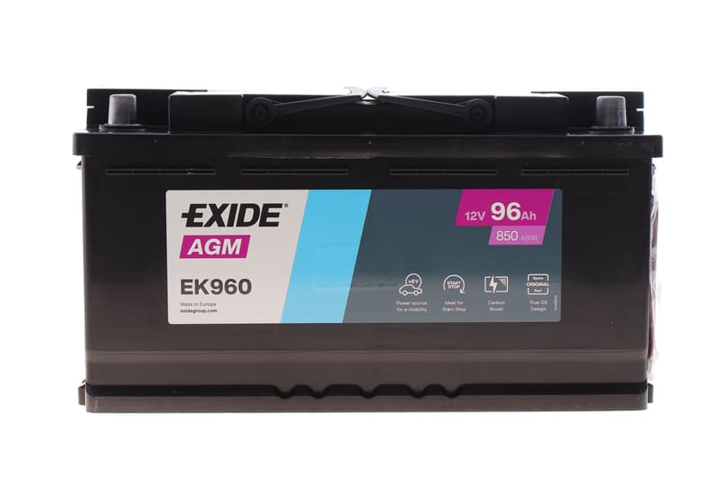 Аккумуляторная батарея 96Ah/850A (353x175x190/+R/B13) (Start-Stop AGM) (аналог EK950) EXIDE