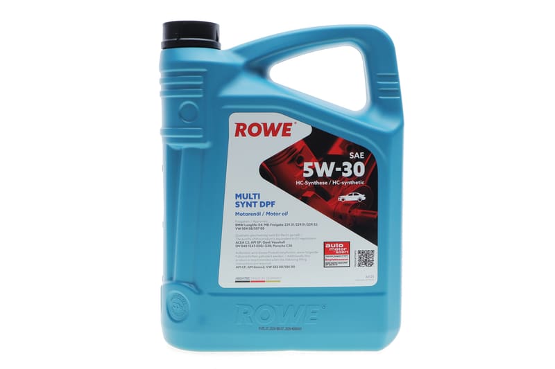 Масло 5W30 HIGHTEC MULTI SYNT DPF (4L) (BMW LL-04/MB229.51/229.31/229.52/VW504 00/507 00/GM dexos2) ROWE