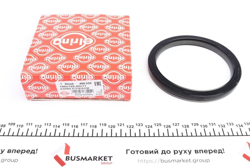 Сальник колінвалу (задній) Jeep Grand Cheroke/Chrysler 300/Dodge Charger 5.7-6.4 03- (100x120.4x11) ELRING