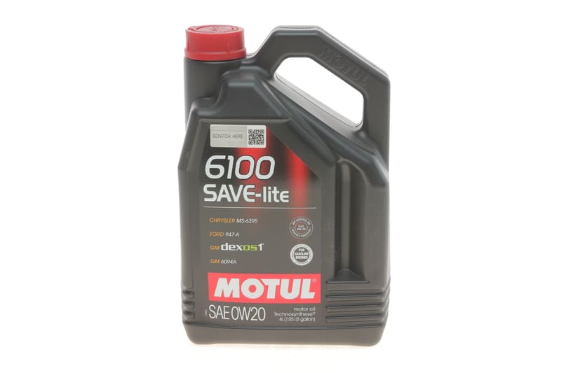 Масло 0W20 SAVE-lite 6100 (4L) (dexos1/Ford 947-A) 108004 замена на 842050 MOTUL