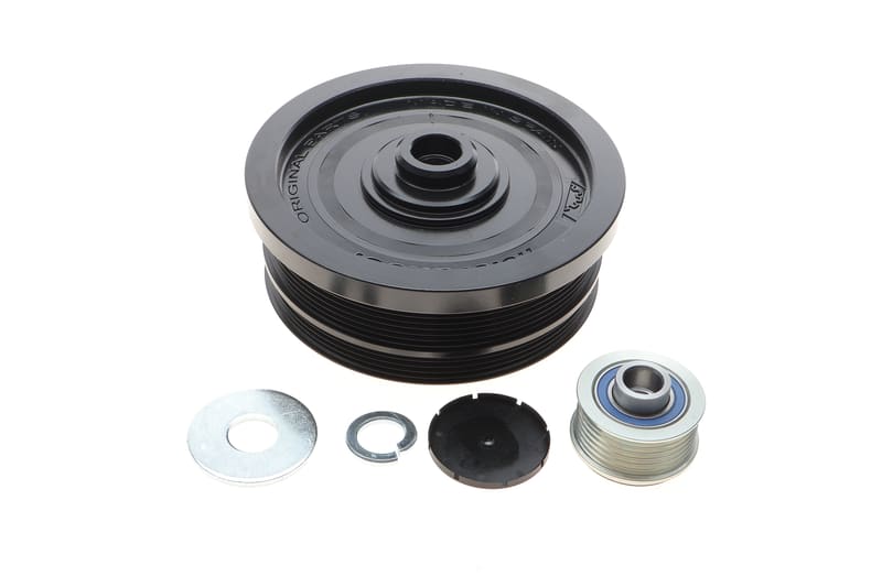 Шків колінвалу + шків генератора BMW 1/3/5/X3 2.0D 02- (4PK+6PK) IJS GROUP