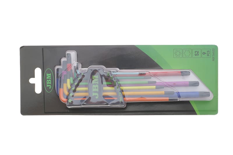 Набір ключів Г-под. Torx T10-T50 (кольорові) JBM