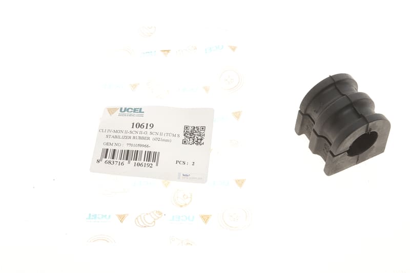 Втулка стабілізатора (переднього) Renault Clio III/Grand Scenic 1.2-2.0 03- (d=21mm) UCEL
