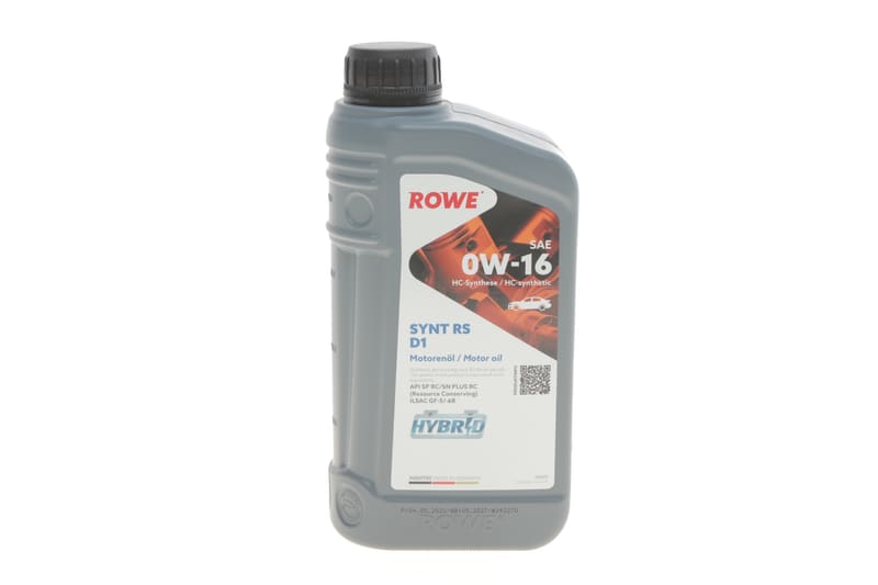Масло 0W16 HIGHTEC SYNT RS D1 (1L) API SP RC/SN PLUS RC(Resource Conserving) ILSAC GF-5/-6B ROWE