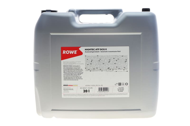 Масло HIGHTEC ATF DCG II (20L) (VW G 052 182/G 052 512/BMW DCTF-1/MB236.21) (коричн) ROWE