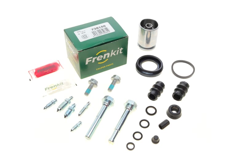 Ремкомплект суппорта (заднего) VW Caddy 03- (d=38mm) (Lucas) (+поршень/направляющая) FRENKIT