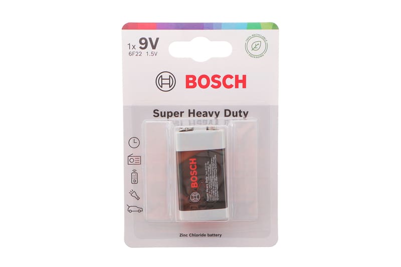Батарейка Bosch Super Heavy Duty 9V (6F22) (крона) (1шт) 6F22SHD1B/00 BOSCH