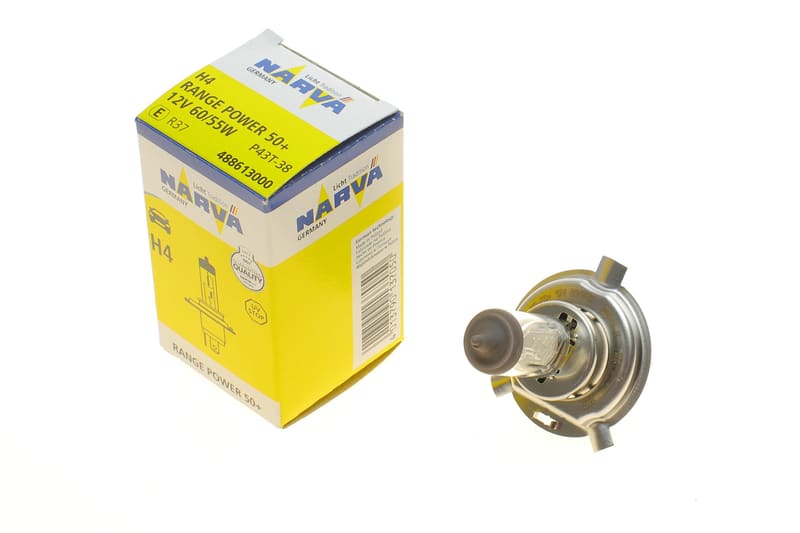 Автолампа H4 12V 60/55W P43t Range Power 50+ NARVA