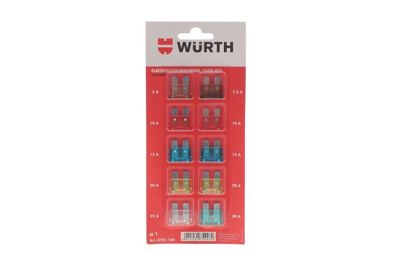 Комплект запобіжників (5A/7.5A/10A/15A/20A/25A/30A (10шт) WURTH