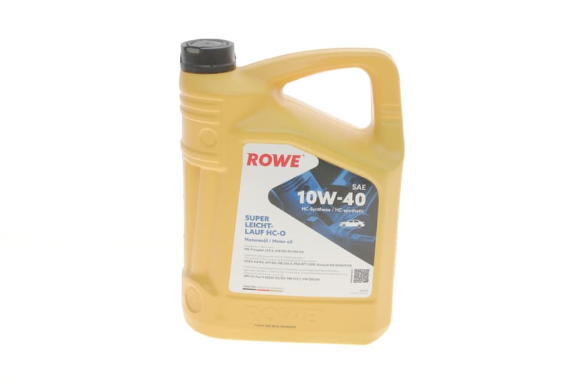 Олива 10W40 HIGHTEC SUPER LEICHTLAUF HC-O (5L) (VW 501 01/505 00/MB 229.3/226.5/229.1/RN 0700/0710) ROWE