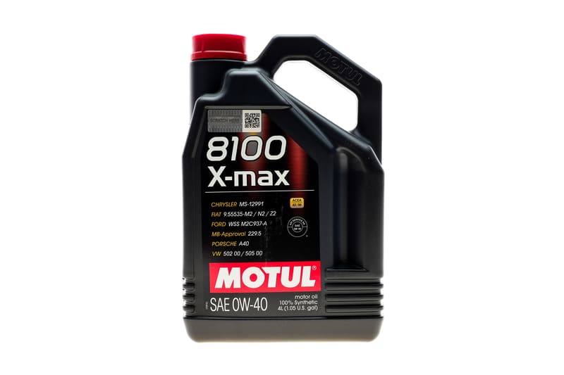 Масло 0W40 X-max 8100 (4L) (MB 229.5/VW502.00/505.00/VOLVO VCC 95200356/LL-01) (104532) MOTUL