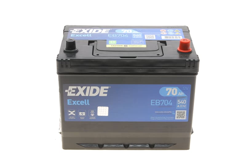 Акумуляторна батарея 70Ah/540A (270x173x222/+R/B9) Excell Азія EXIDE