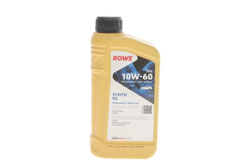Масло 10W60 HIGHTEC SYNTH RS (1L) (BMW 83 12 0 029 683/Fiat 9.55535-H3)(ACEA A3/B4)(API SN/CF) ROWE