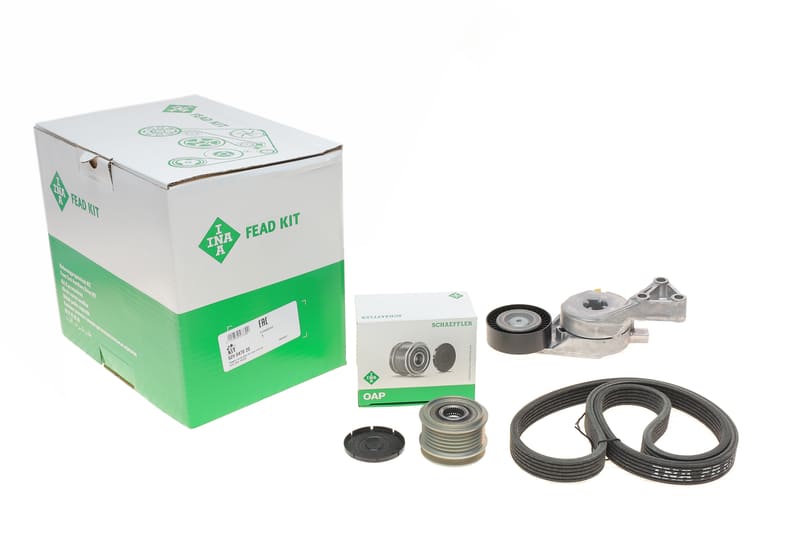 Комплект ременя генератора Audi A3/Seat Leon/Skoda Octavia/VW Caddy 1.4-2.0LPG 95-15, (6DPK 1195) INA