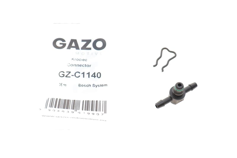 Штуцер шланга зливу Т-подібний (пласт.) (Bosch) (із захистом) GAZO