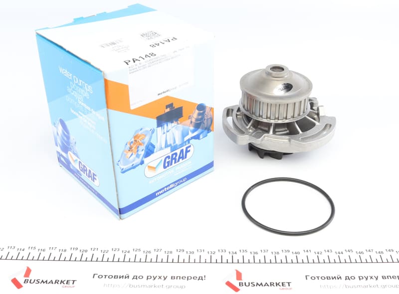 Помпа воды Audi 50/80/VW Golf/Jetta/Passat/Polo 0.9-1.3 74-94 (26z) (B/B) (8 лоп) GRAF
