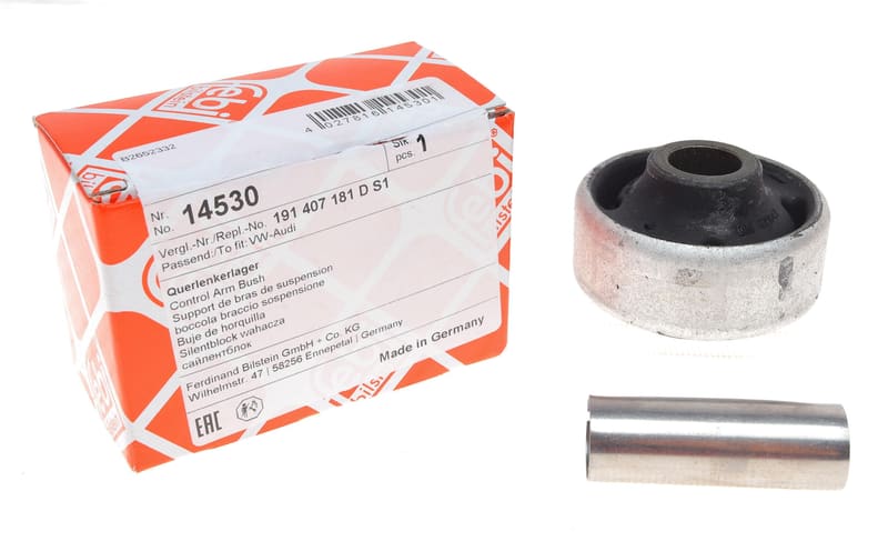 Сайлентблок рычага (переднего/сзади) VW Golf 83-02 (с монтажной втулкой) FEBI BILSTEIN