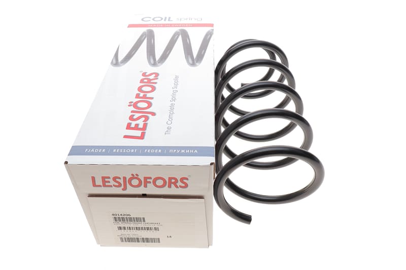 Пружина (передня) Chevrolet Aveo/Kalos 1.4/1.4 16V/1.5 05- (накл.зад.ч./седан) LESJOFORS
