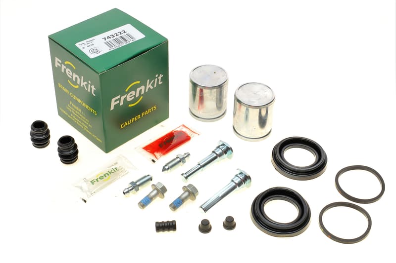 Ремкомплект супорта (переднього) Mitsubishi L200 01-05 (d=43mm) (+2 поршня/направляюча) (Tokico) FRENKIT