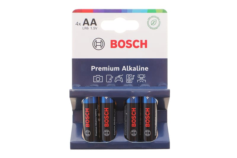 Батарейки Bosch Premium Alkaline AA (LR6) 1.5V LR6PA4B/00 (к-кт 4шт) BOSCH