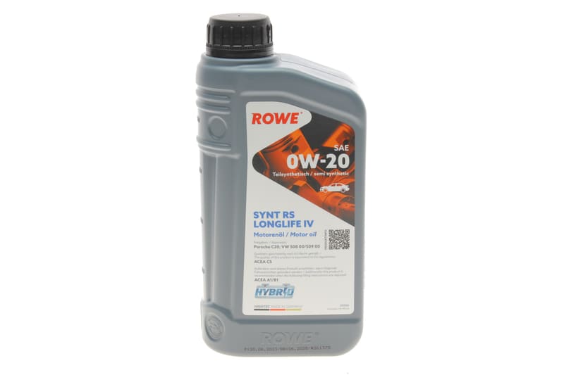 Масло 0W20 HIGHTEC SYNTH RS LONGLIFE IV (1L) (Porsche C20/VW 508 00/509 00) (ACEA A1/B1/C5) ROWE