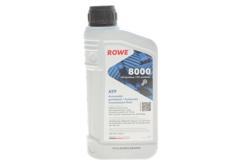 Олива HIGHTEC ATF 8000 (1L) (MB 235.71/236.7/MB 236.5/MB 236.1/DEXRON IIIG/ Ford M2C195-A) (червоний) ROWE