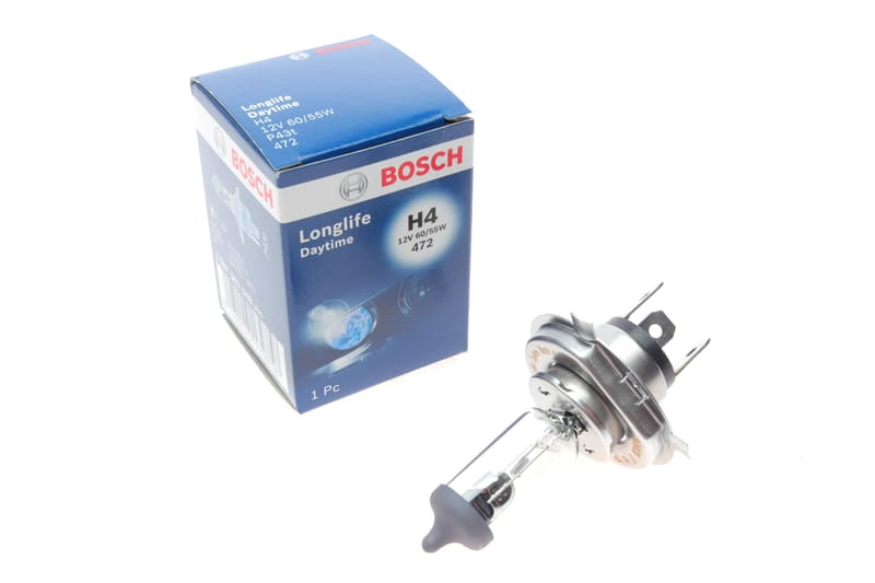 Автолампа H4 12V 60/55W P43t Longlife Daytime BOSCH