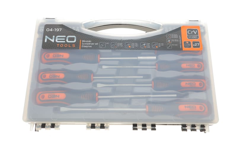 Набор отверток и бит SL, PH, Torx, Hex 27 ед. NEO TOOLS