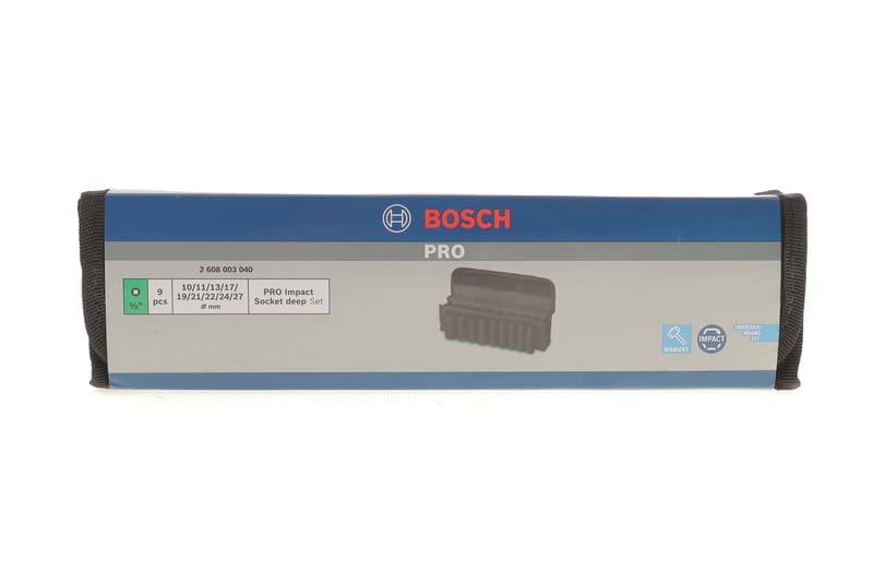Набір ударних головок PRO 1/2" 10-27 мм 9 шт. BOSCH