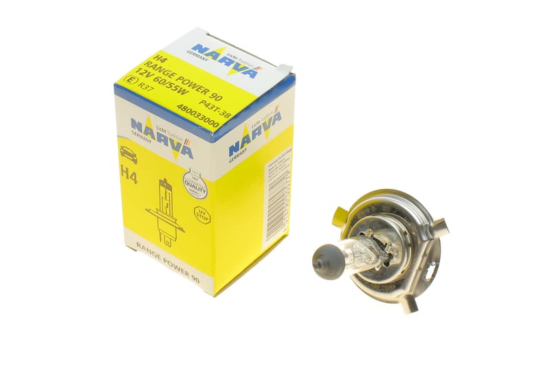 Автолампа H4 12V 60/55W P43t Range Power 90 NARVA