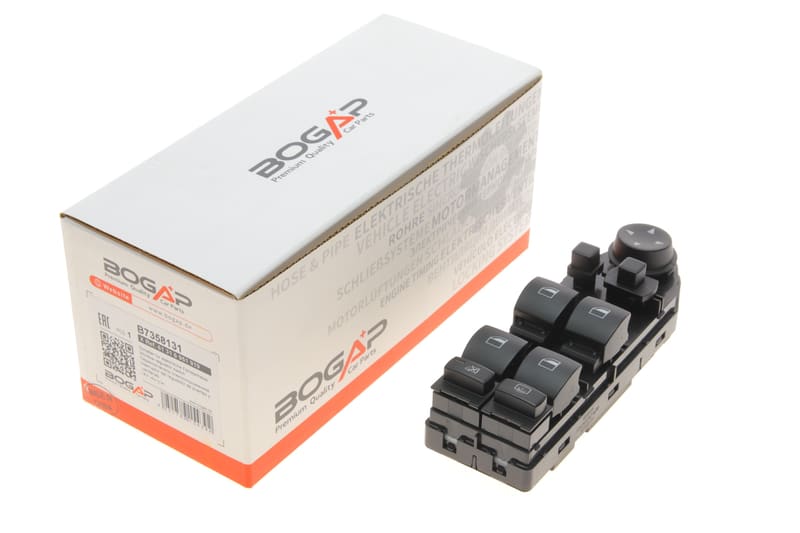 Кнопка склопідіймача (L) BMW 5 (E60) 03-10 M57/N43/N47/N52/N53/N62 (блок) BOGAP