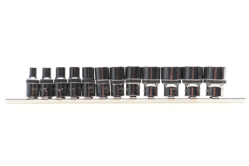 Набор головок SPLINE 1/4" 4-13 мм 12 ед. (мультипрофиль, хромированные) VIGOR