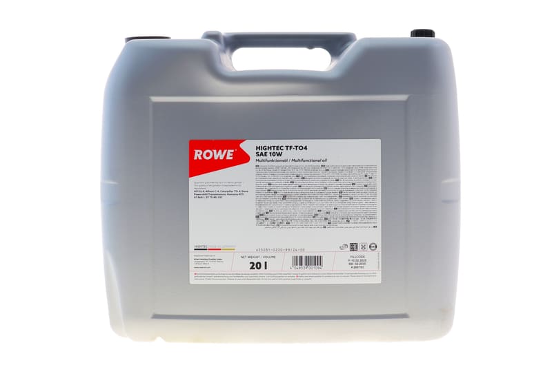 Олива трансмісійна TF-TO4 SAE 10W (20L) (API GL4/ZF TE-ML 03C) ROWE