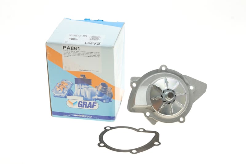 Помпа води Citroen C4-C8/Jumpy 2.0-2.2HDi/Fiat Scudo 2.0D/Ford Focus 2.0TDCI 01- (19z)(B/B)(8лоп) GRAF