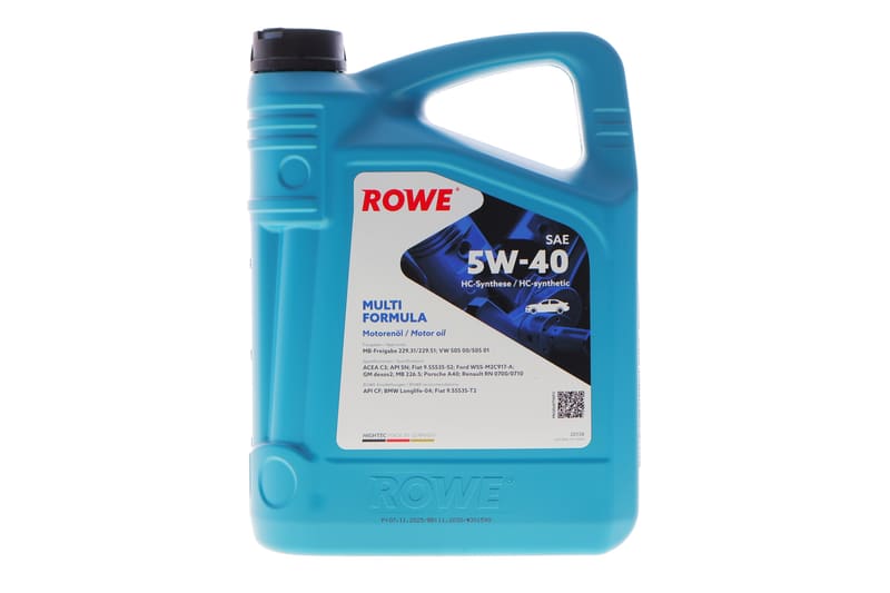 Масло 5W40 HIGHTEC MULTI FORMULA (4L) (MB 229.31/229.51/226.5/VW 505 00/505 01/BMW LL-04) ROWE