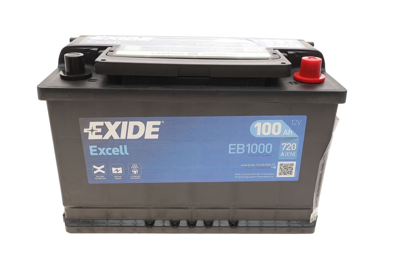 Акумуляторна батарея 100Ah/720A (315x175x205/+R/B13) Excell EXIDE