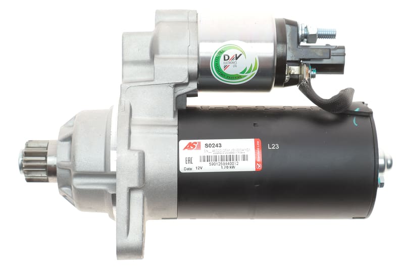 Стартер Audi A3/Q3/Skoda Fabia/Yeti/VW Caddy/T5/Golf/Passat 1.9-2.0 TDI/TSI 03-15 (1.7kw) (z=10) AS
