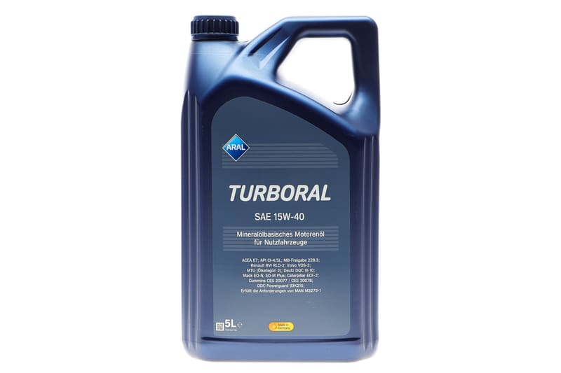 Олива 15W40 Turboral (5L) (MB 228.3/MB 229.1Renault RVI RLD-2/MAN M 3275-1) ARAL