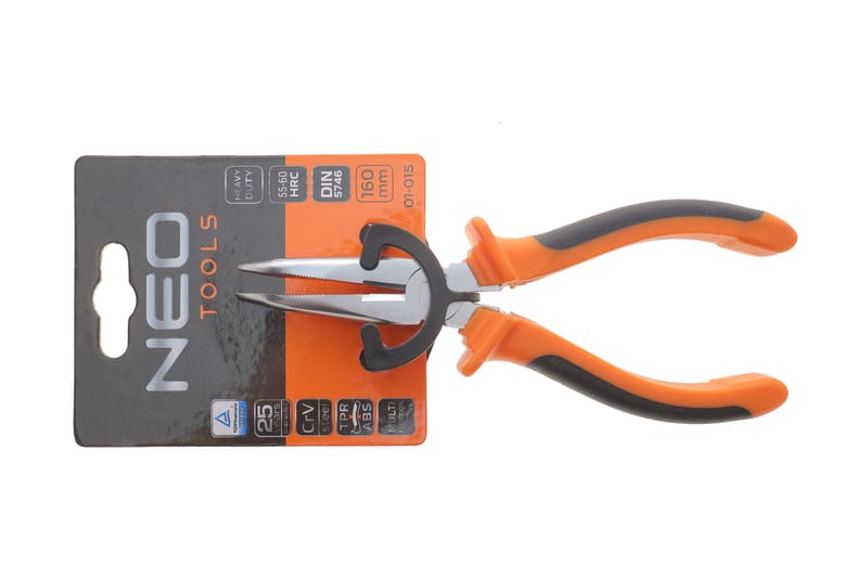 Плоскогубці загнуті з подовженими губками 6" L-160 мм NEO TOOLS