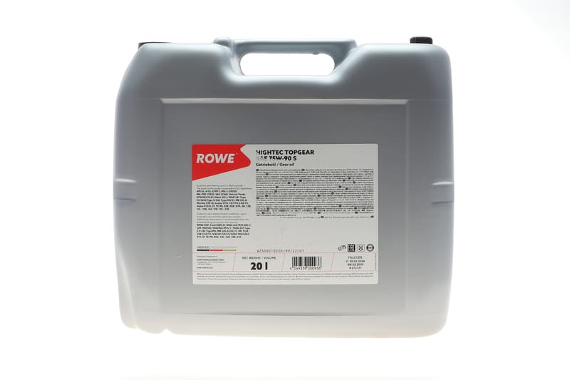 Масло 75W90 HIGHTEC TOPGEAR S (20L) (API GL-4/GL-5/MT-1) (светло-коричневый) ROWE