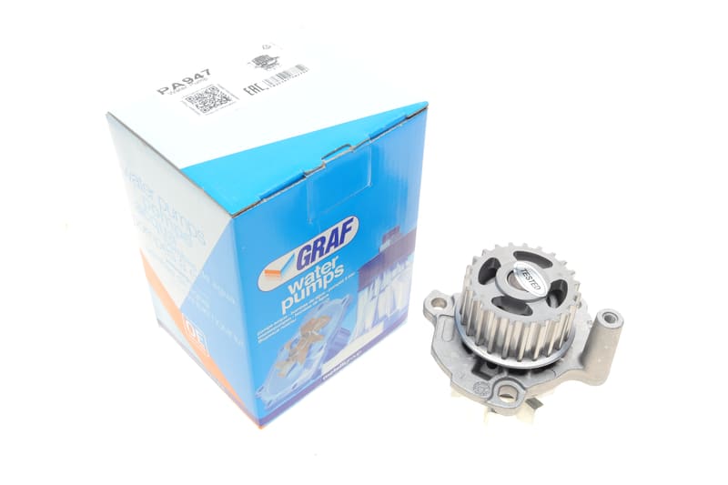 Помпа воды Audi A3-A4/VW Caddy/Golf IV/Passat/T5/Skoda Octavia 1.8T/2.0 03- (23z) (R/B) (7 лоп.) GRAF