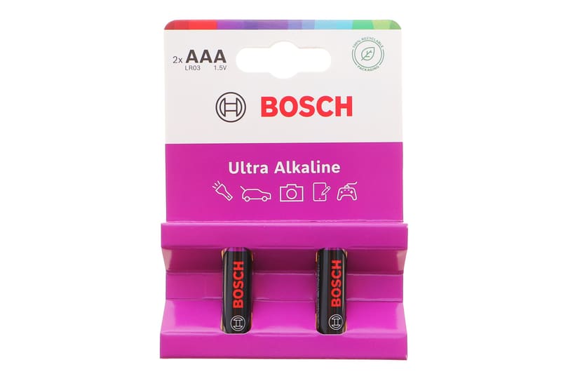 Батарейки Bosch Ultra Alkaline AAA (LR03) (1.5V) LR03UA2B/00 (к-кт 2 шт) BOSCH